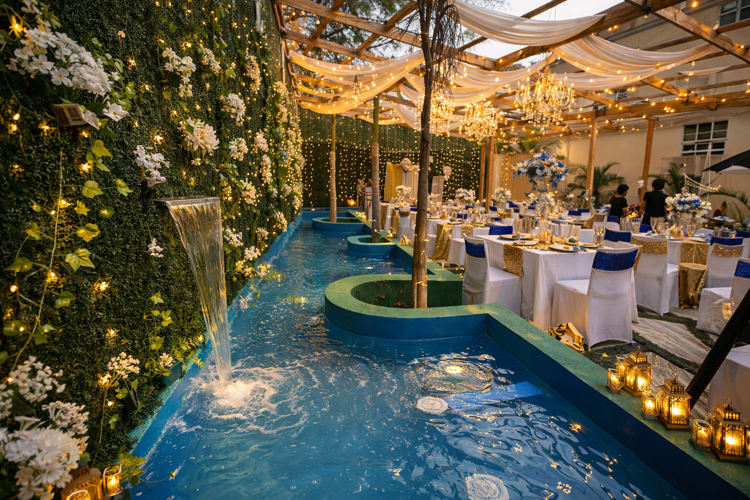 Top Recommended Hotels Near Cap-Haïtien Airport (CAP) - Luxury event venue with water feature at Hidden Palace Guesthouse