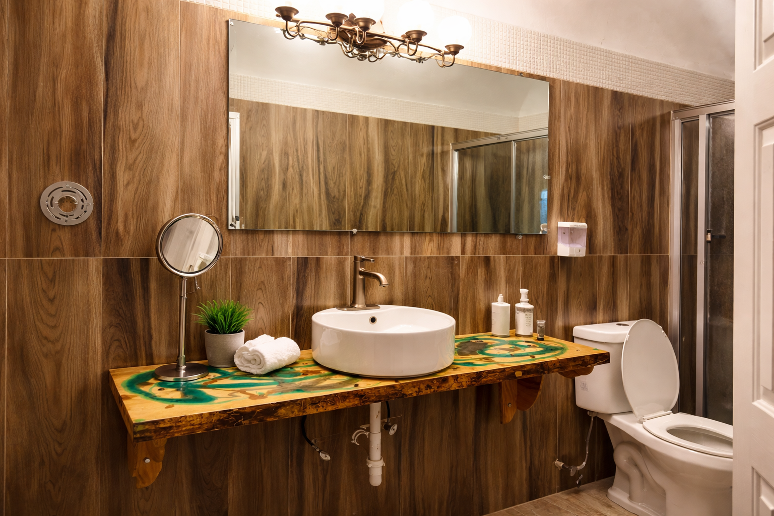 Cheap Hotels Cap Haitien - Clean Modern Bathroom at Hidden Palace