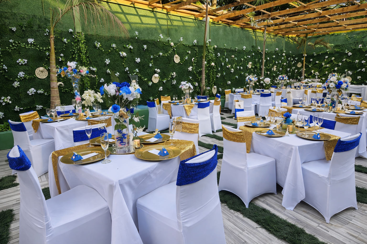 Outdoor wedding venue at Hidden Palace Guesthouse in Cap Haitien Haiti