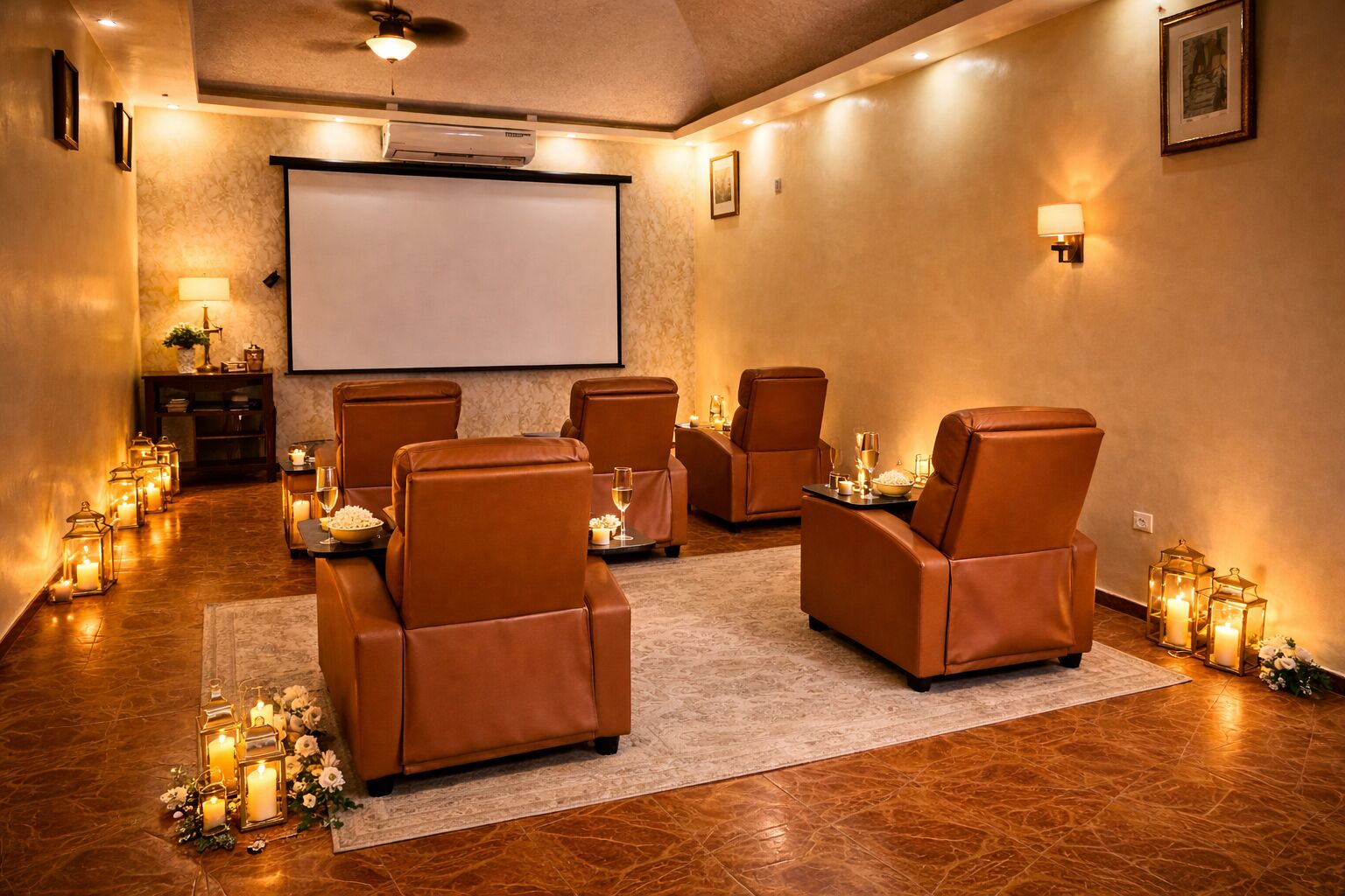 Private cinema leather seating Hidden Palace Cap-Haïtien Haiti