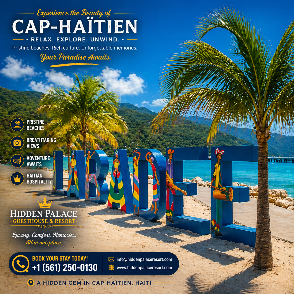 Labadee Beach Cap Haitien - White sand beach near Hidden Palace Guesthouse