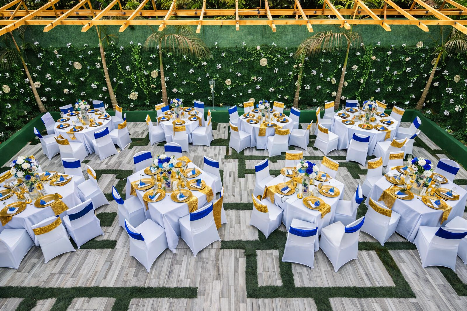 Spacious event venue layout at Hidden Palace - function space near Cap Haitien airport