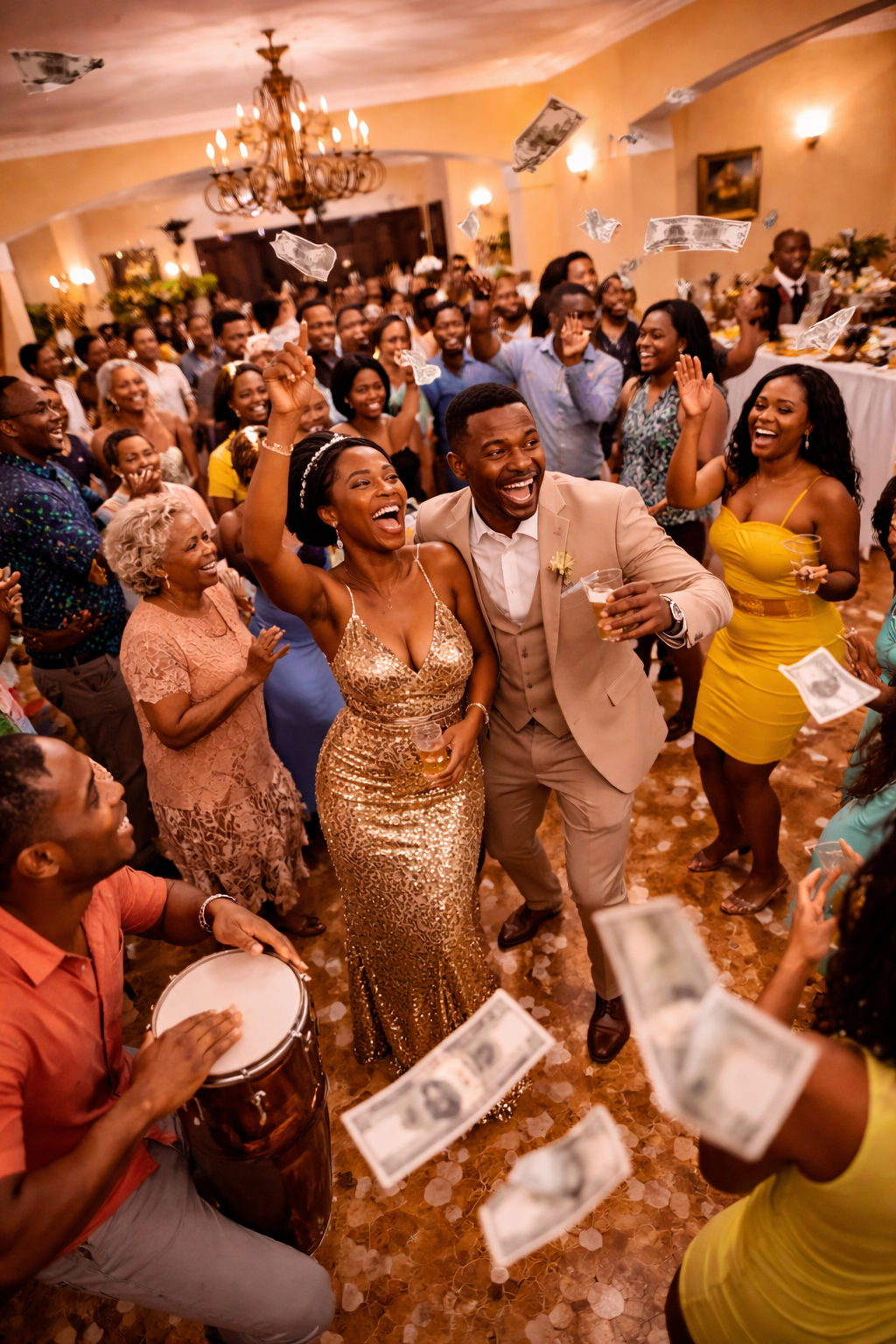 Private event venue Cap Haitien Haiti - Afro celebration wide angle party vibe