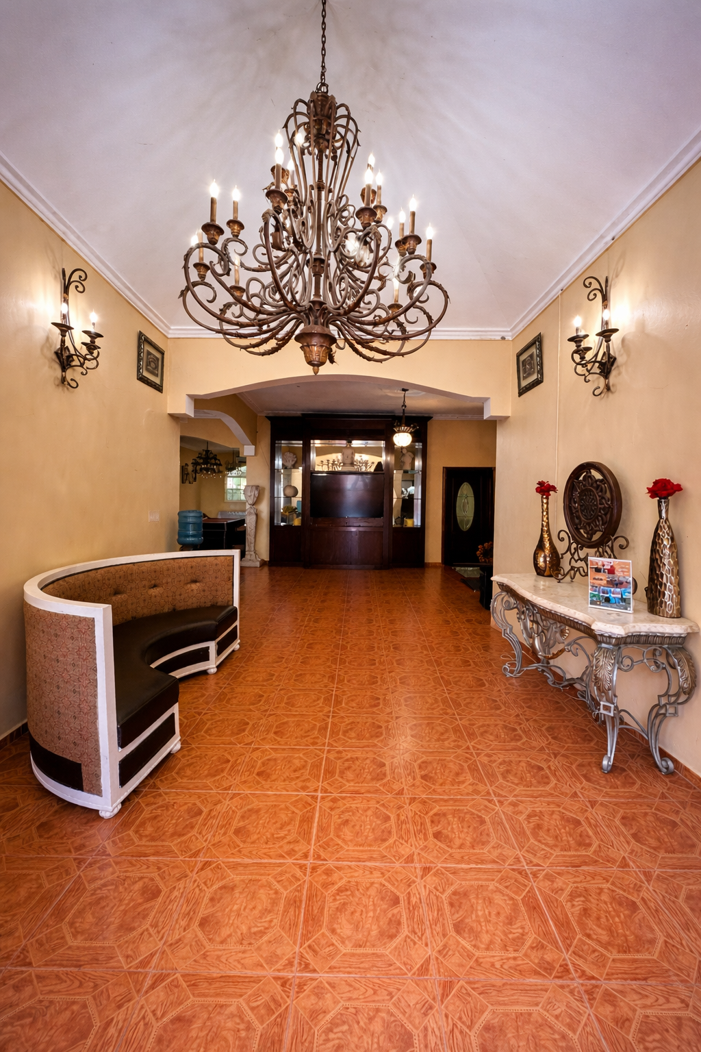 Lobby welcome screen luxury interior