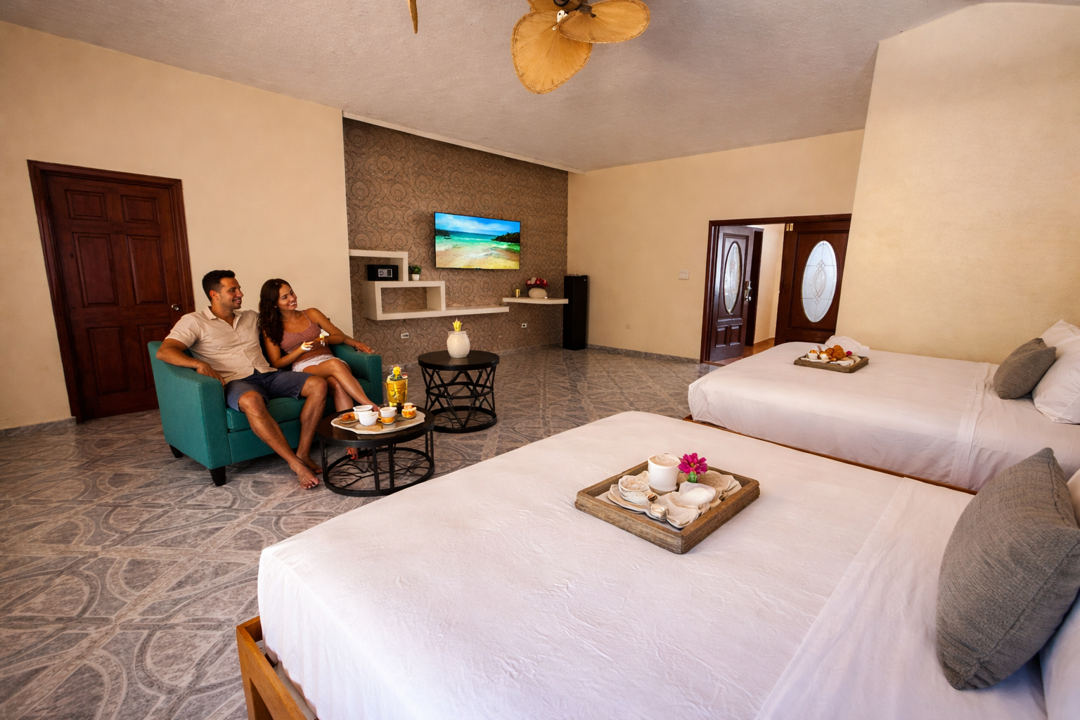 Romantic night room perfect for getaway