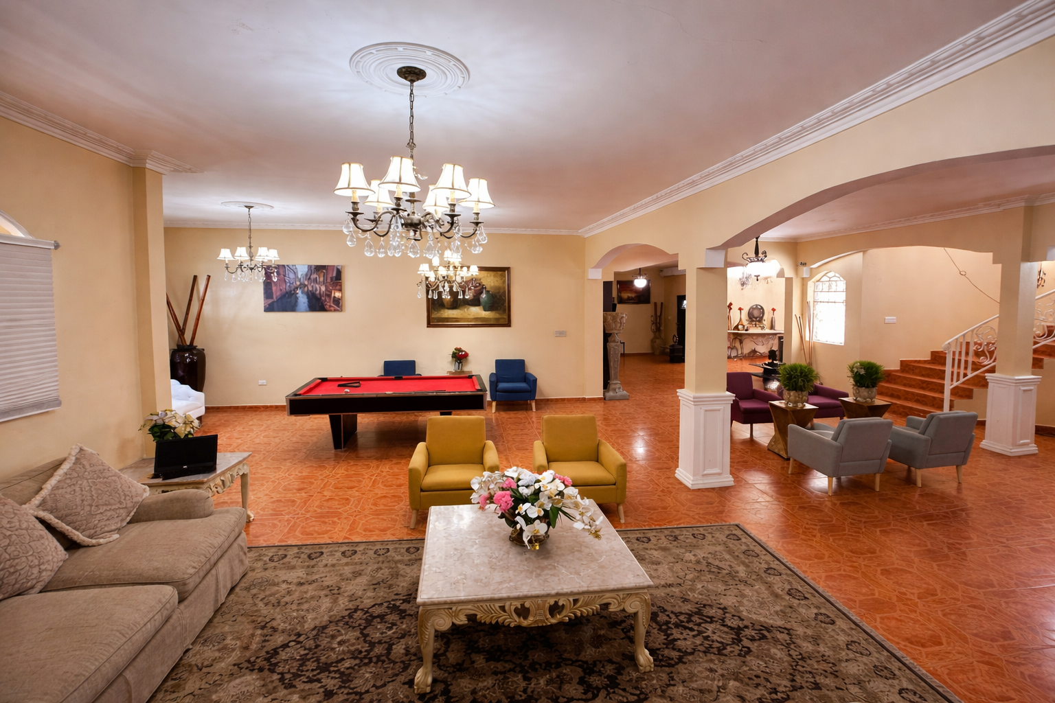 Massive luxury lobby in Cap Haitien Haiti can host events Hidden Palace